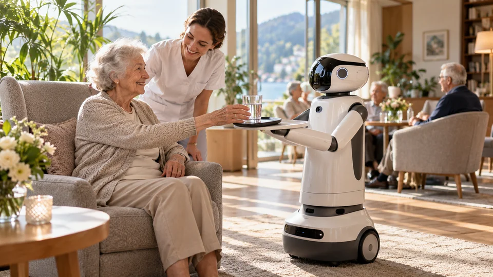 KI-Visualisierung eines beispielhaften Robotikeinsatzes